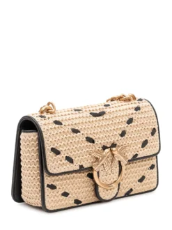 Shoulder Bag with Flap and Logo