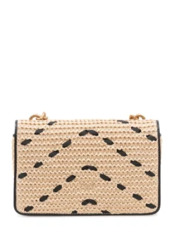 Shoulder Bag with Flap and Logo