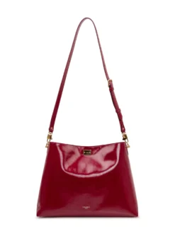 Shoulder Bag with Metal Plaque