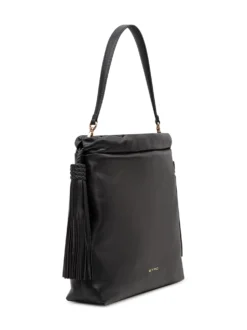 Shoulder Bag with Tassels and Single Handle