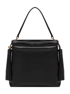 Shoulder Bag with Tassels and Single Handle
