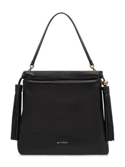 Shoulder Bag with Tassels and Single Handle