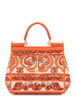 Sicily Top Handle Small Bag with Ornamental Embroidery