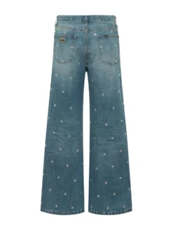 Skater Loose Jeans with Rhinestones