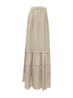 Skirt with Ruffles and Embroidery