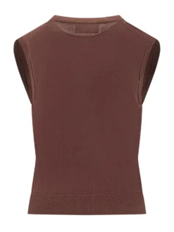 Sleeveless Buttoned Cardigan