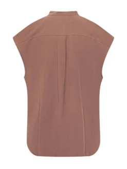 Sleeveless Relaxed Shirt with Buttons