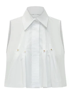 Sleeveless Shirt with Collar
