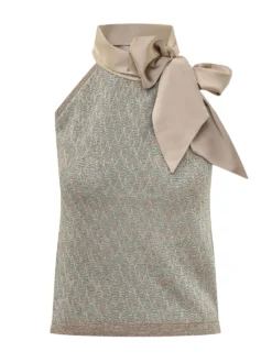 Sleeveless Top with Bow