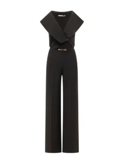 Sleeveless wide leg jumpsuit
