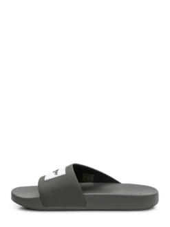 Slide Sandals with Logo Patch