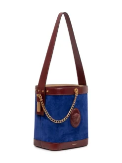Small Leather and Suede Bucket Bag
