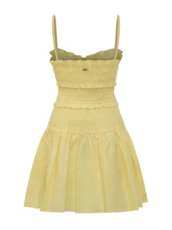 Smocked Mini Dress with Ruffles