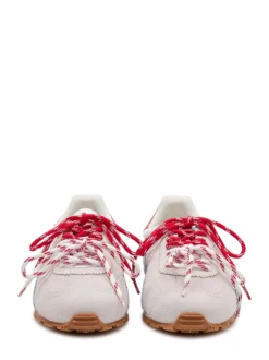 Sneakers with Contrast Inserts and Laces