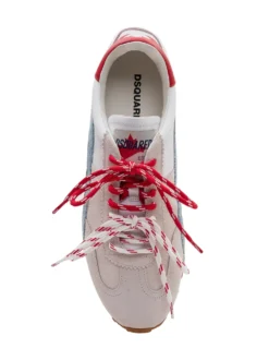 Sneakers with Contrast Inserts and Laces