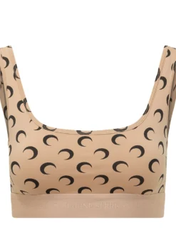 Sports Top with Wide Straps and Graphic Pattern
