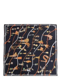 Square Scarf with Rope Motifs