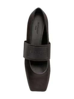 Square Toe Ballet Flats with Strap