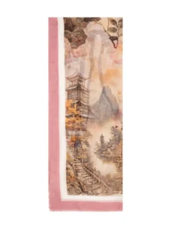 Stole with Landscape Print