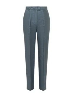 Straight Leg Long Trousers with Front Crease