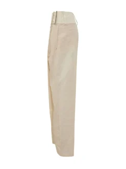 Straight Leg Pleated Trousers
