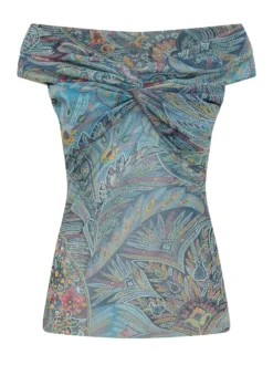 Straight Neck Top with Knot