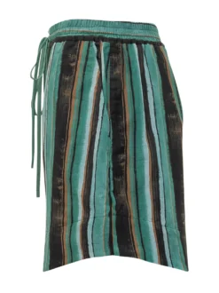 Striped Cotton Muslin Shorts