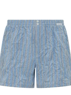 Striped Elastic Waist Bermuda Shorts