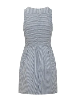 Striped Mini Dress with Decorative Chain