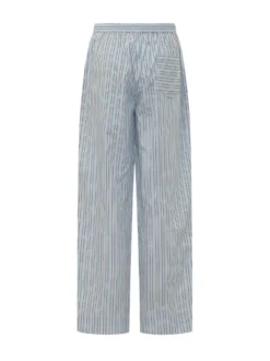 Striped Pants with Embroidery