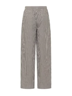 Striped Pants with Embroidery
