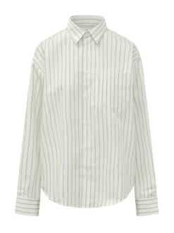 Striped Shirt with Chest Pocket