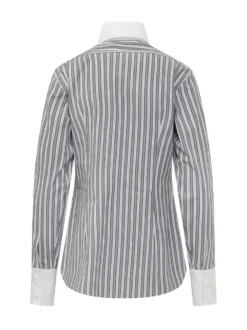 Striped Shirt with Contrast Collar