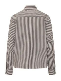 Striped Shirt with Embellished Embroidery