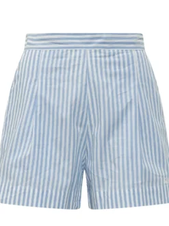 Striped Shorts with Side Pockets
