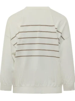 Striped Tricot Knit Top