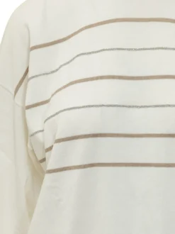Striped Tricot Knit Top