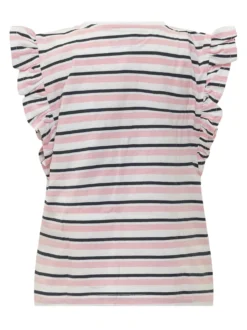 Striped T-shirt with Ruffles