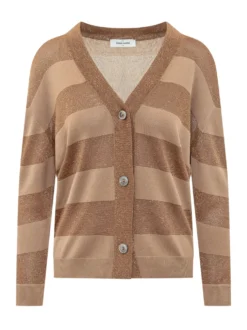 Striped V Neck Cardigan