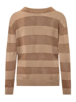 Striped V Neck Cardigan