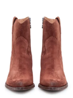 Suede Loafers with Apron Stitch