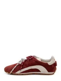 Suede Sneakers with Contrast Laces