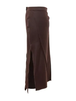 Tailored Midi Skirt with Front Slit