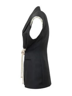 Tailored Vest with Front Knot