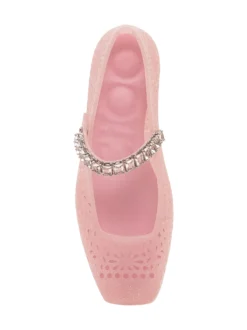 The Jelly Perforated Ballet Flat with Strap