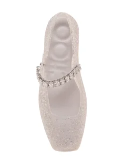 The Jelly Perforated Ballet Flat with Strap