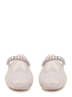 The Jelly Perforated Ballet Flat with Strap