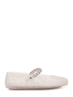 The Jelly Perforated Ballet Flat with Strap