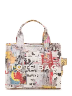 The Small Tote Bag with Graphic Print