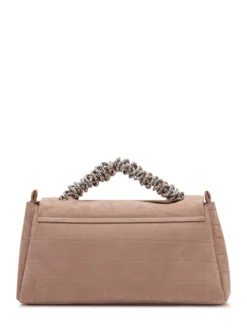 Top Handle Bag in Leather with Chain Handle